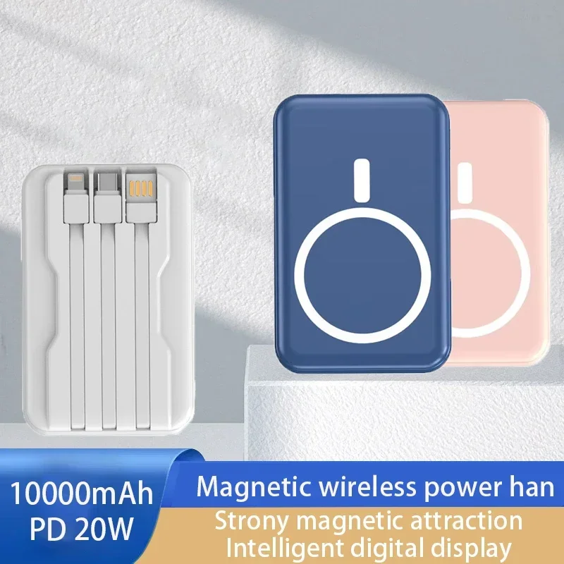 

10000 мАч Xiaomi Mini Magnetic Power Bank Беспроводная портативная батарея Magsafe Super Fast Charge для IPhone Lenovo Samsung Huawei