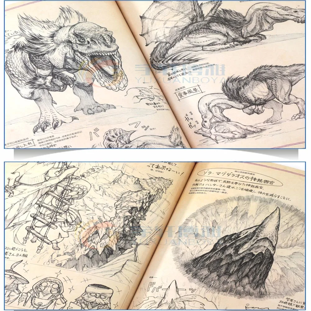 Imagem -03 - Monster Hunter World Art Design Livro Novidades World Sketch Tour Álbum de Pintura Design de Arte Livro Pacote Pacote