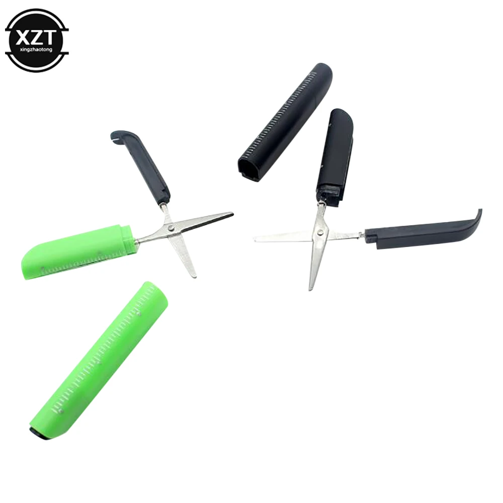 Multifunction Creative Ballpoint Pen Folding Scissors Knife Ruler Candy Color Pens for Writing Portable Office School Stationery