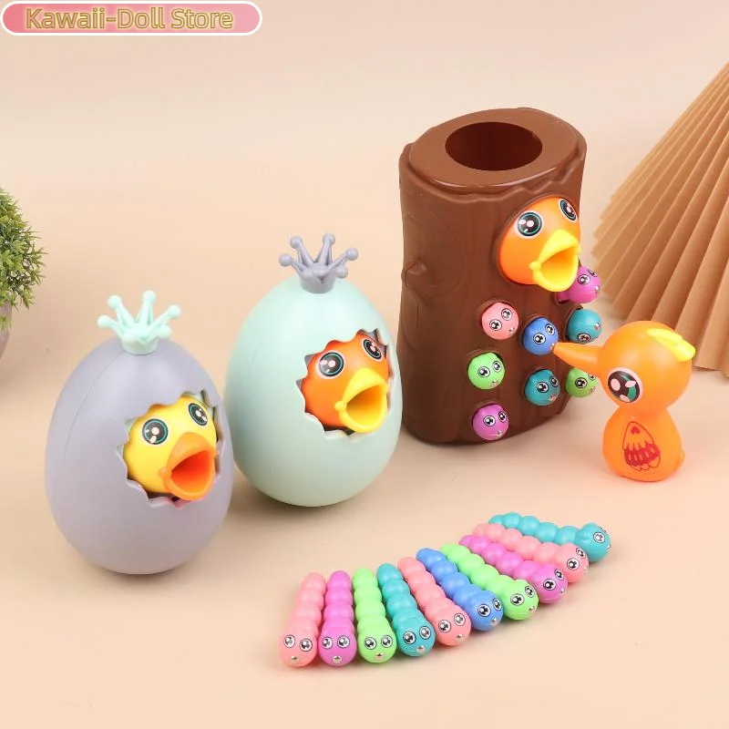 

Children's Woodpecker Toy, Educational Early Childhood Fishing And Insect Catching Game, Magnetic Montessori Magnetic Toy