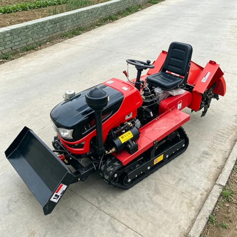

Customized Bestselling Rotary Tiller for Farming in 2026, Ride-on Crawler Rotary Tractor, Small Orchard Mini Cultivator