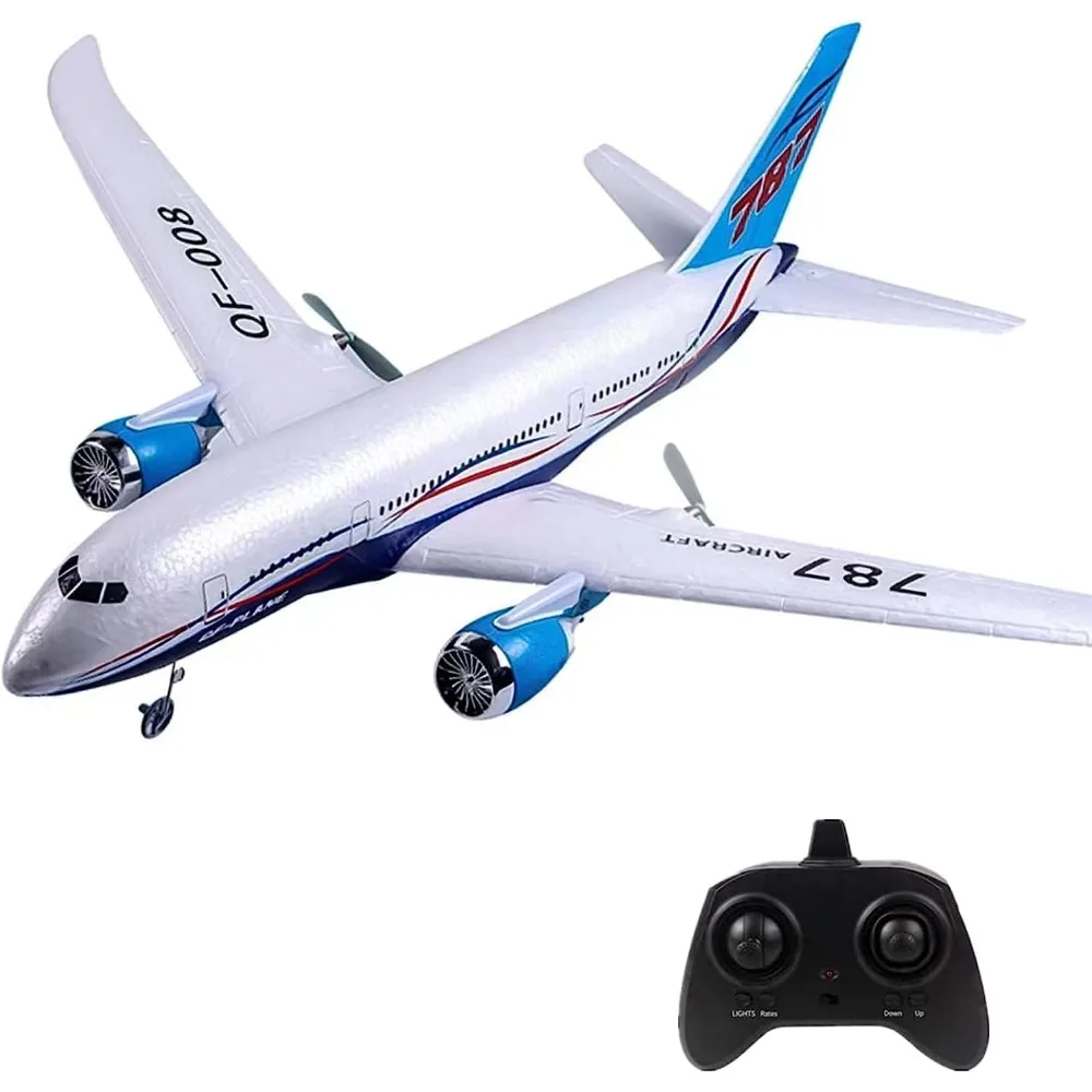 Avion RC 3 canaux prêt à voler 2,4 GHz B787 avec gyroscope pour enfants et adultes