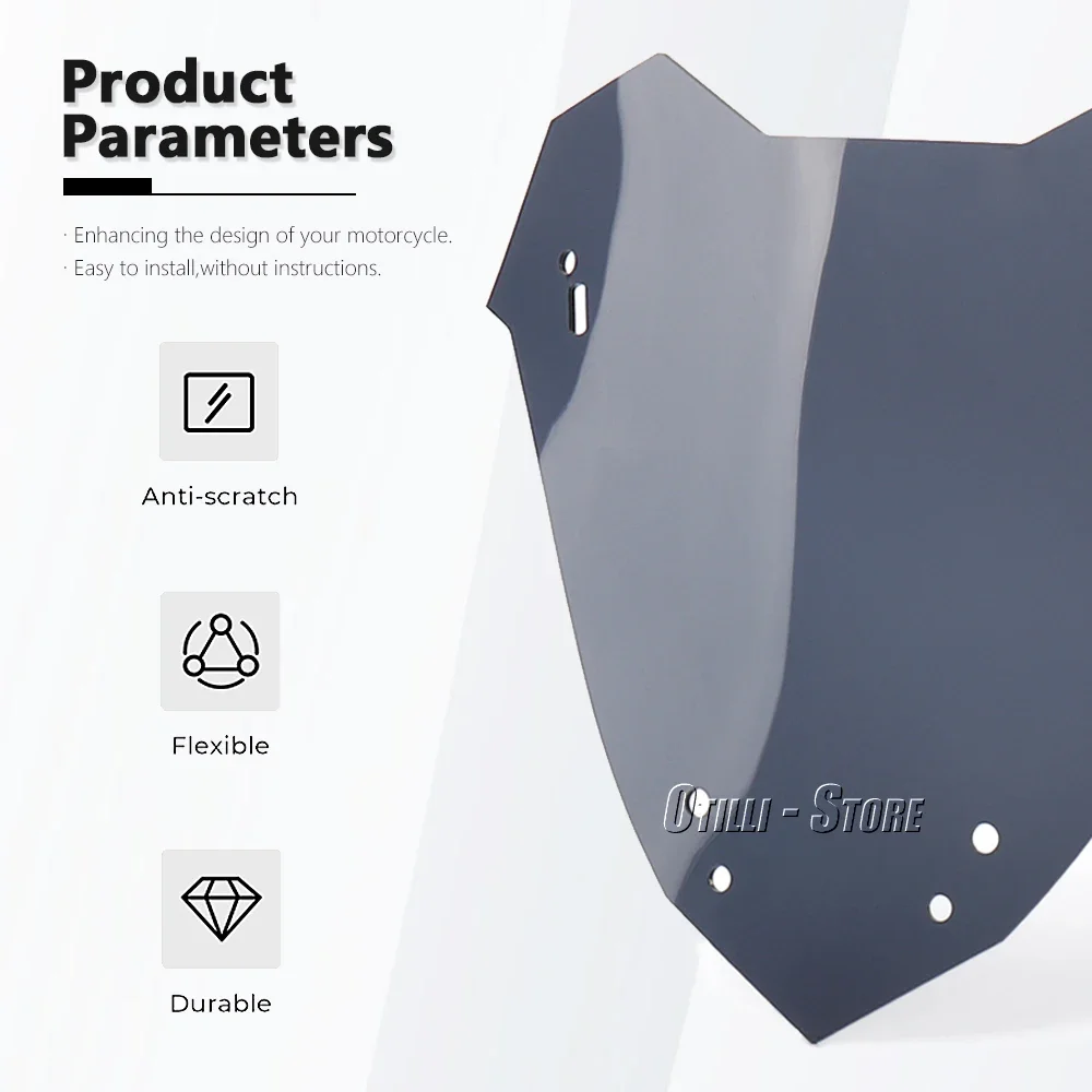 Motorcycle Windscreen Windshield Smoky blue Windscreen Screen Protector For YAMAHA X-MAX 300 X-MAX300 XMAX300 XMAX 300 2023 2024 - Image 6