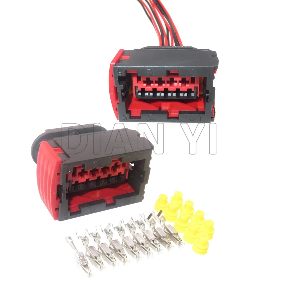 1 Set 9 Way AC Assembly Automobile Accessories Car Wire Harness Waterproof Socket With Cables Auto Connector Assembly