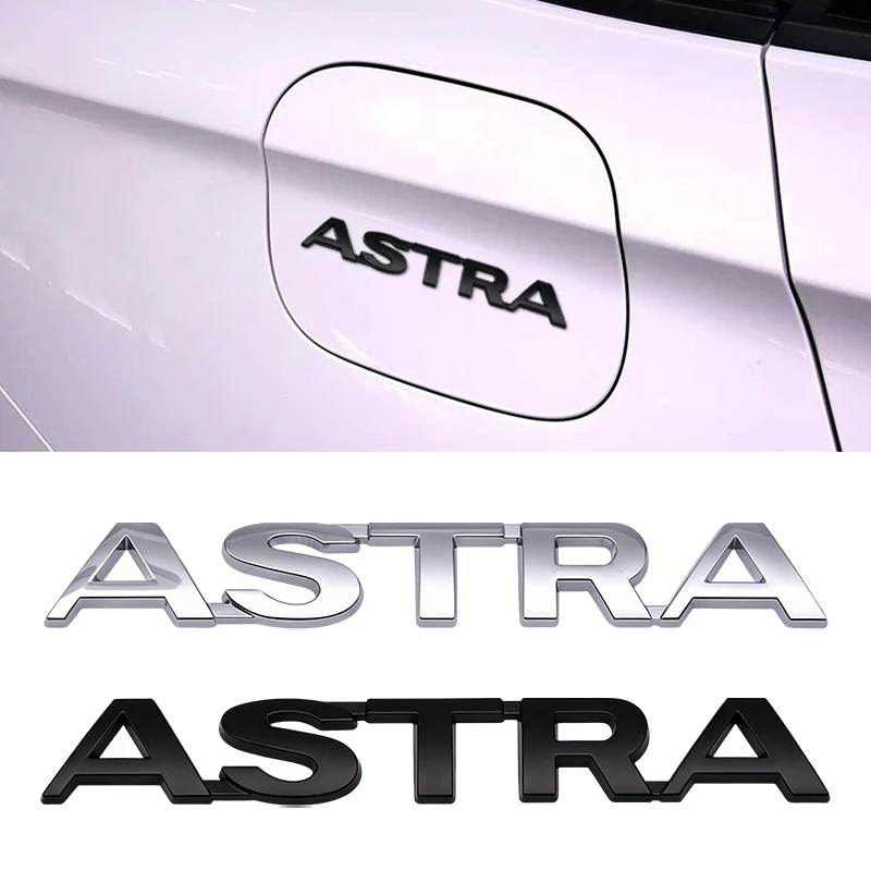 3D Metal ASTRA Logo Emblem Car Sticker Astra  Car Body Rear Trunk Badge Decal Sticker Car Styling Accessories