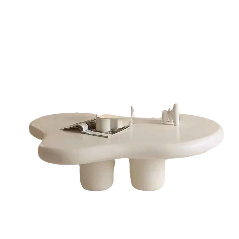 

Cloud coffee table living room household small apartment cream air mesh simple Nordic modern table with drawers