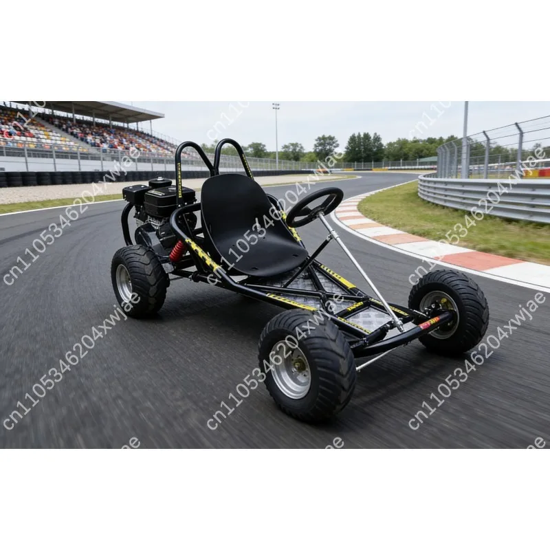 Complete Rolling Chassis 168CC Drift Go Kart Frame Kit 4 Wheel Racing Kart With Road Tires Assembly