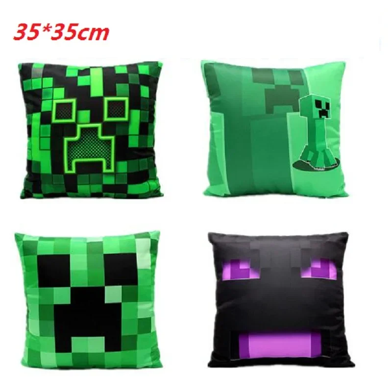 35x35 см Minecrafte Creeper хлопковая подушка EnderDragon удобная подушка на молнии для домашнего декора гостиная диван сиденье подарочная игрушка