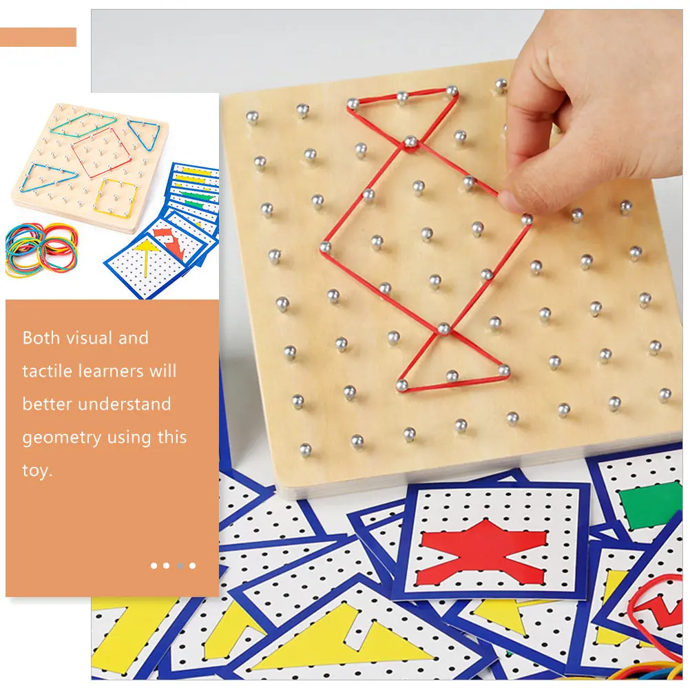 

Набор деревянных геобордов для обучения детей: развивающий инструмент для развития творчества, воображения, математических форм и интеллекта для дошкольников