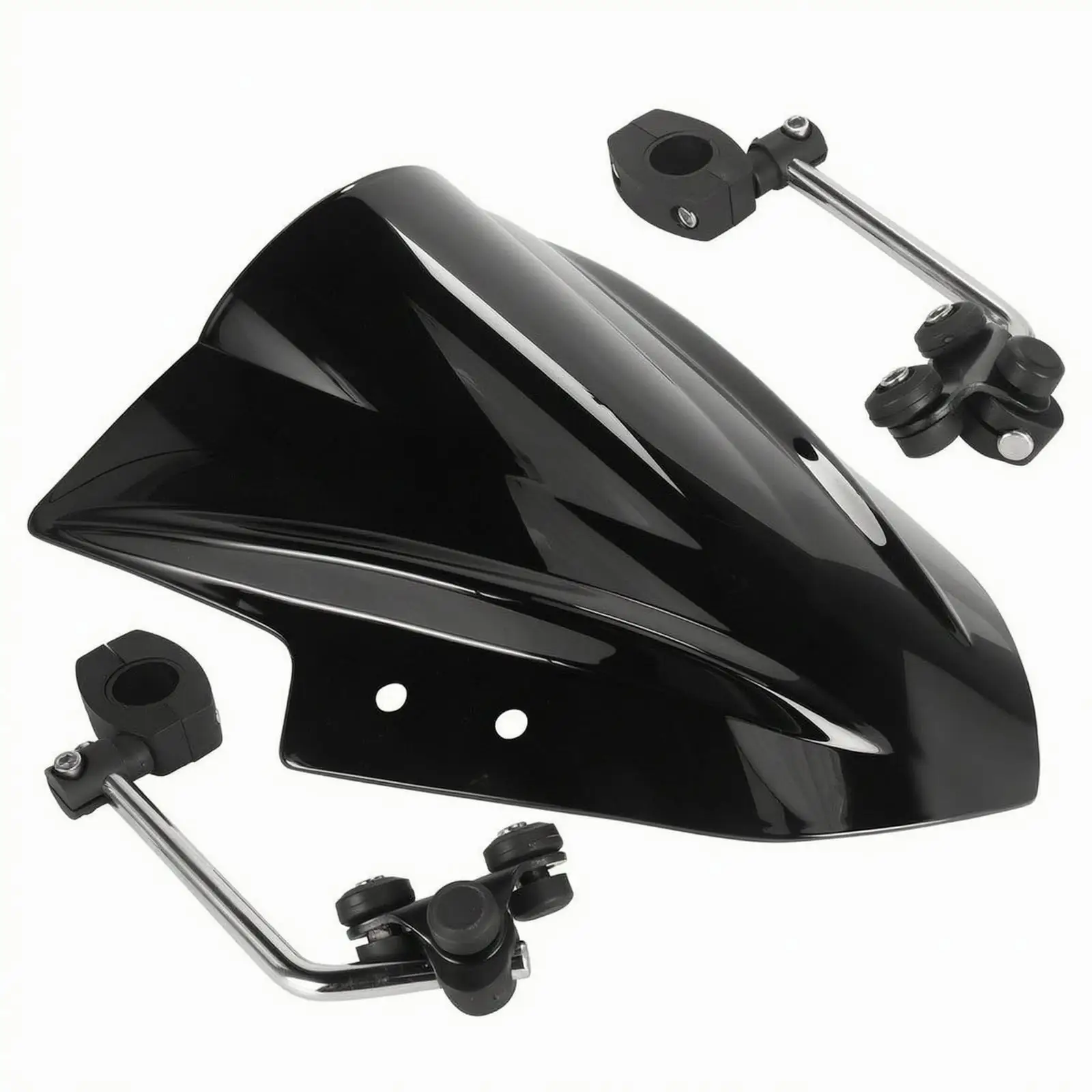 Wide Compatibility Motorcycle Windshield with Bracket Sturdy Motorcycle