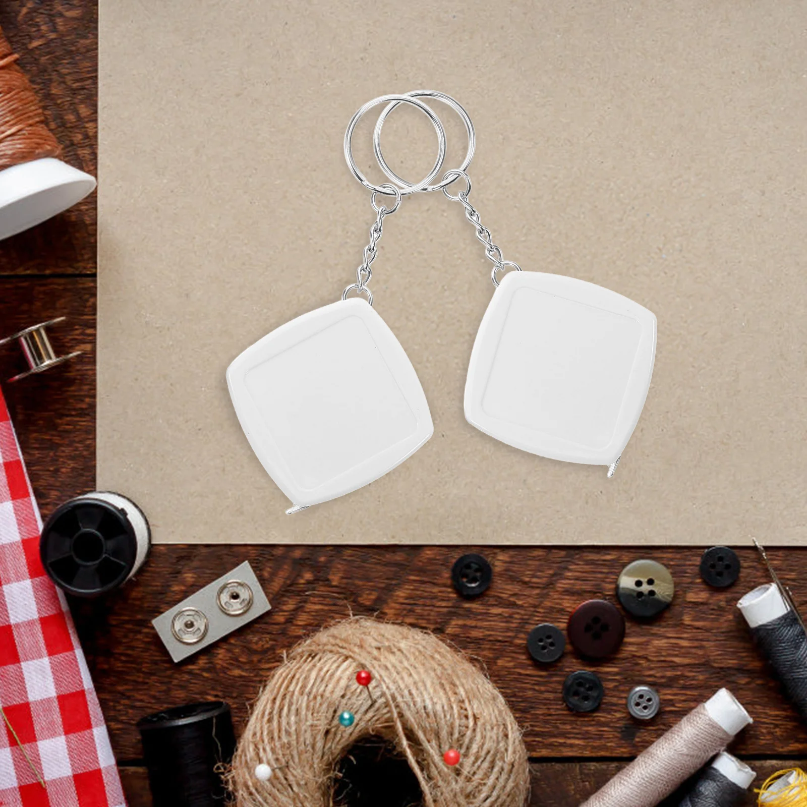 

2Pcs Mini Measuring Tape Keychain Compact Portable Pocket Tape Measure Flexible Retractable Accurate Measurement Tool