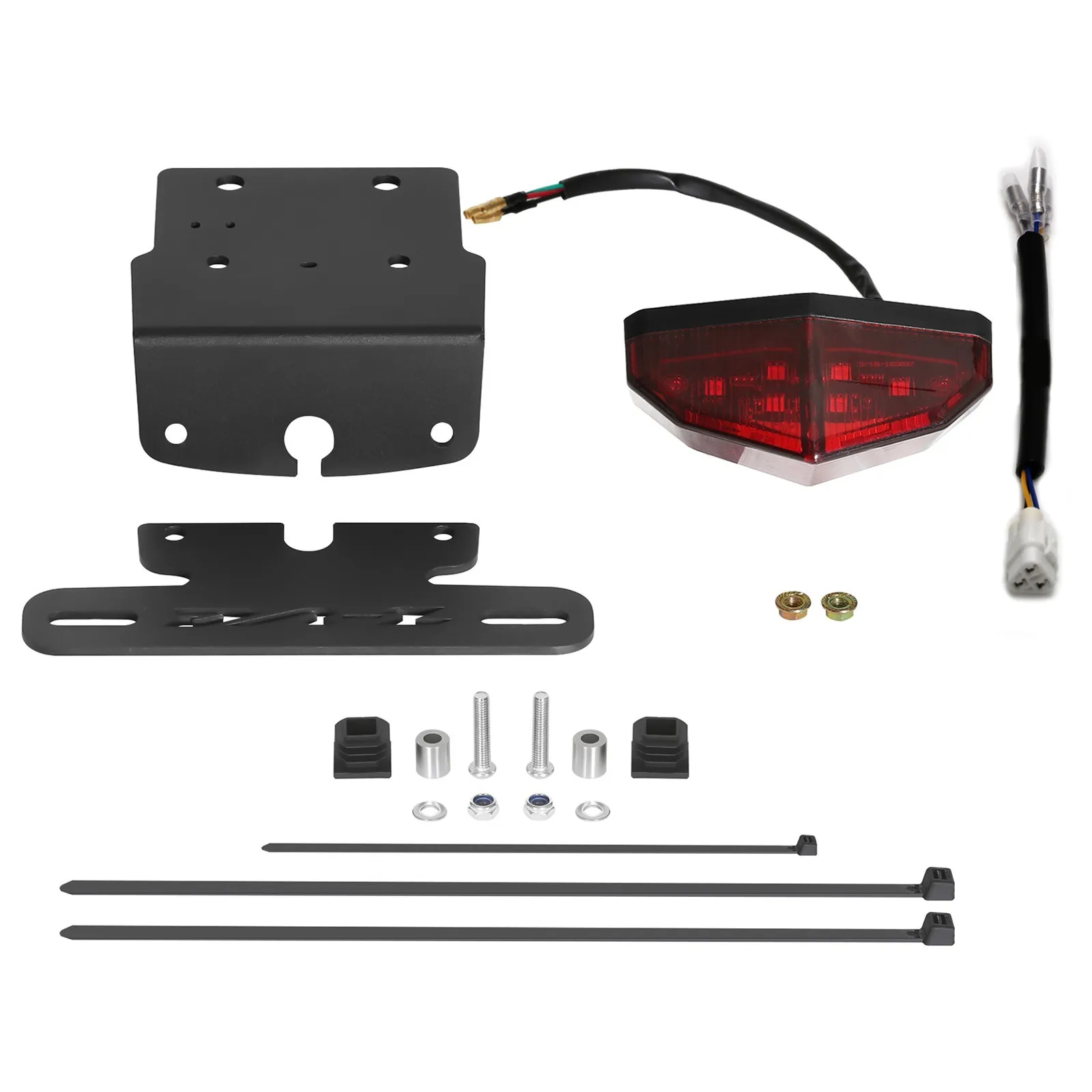 

3mm 6061 Aluminum LED Tail Tidy For Suzuki - Laser-Cut 12LED+3LED Plug&Play Fit DR-Z4S/4SM 2025-2026