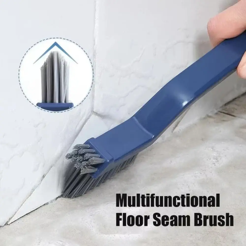 Household Tools 3 in1 Cleaning Brush V-Shaped Hard Bristled Crevice Brush Hand-Held Ergonomic Corner Brush Wall Corners