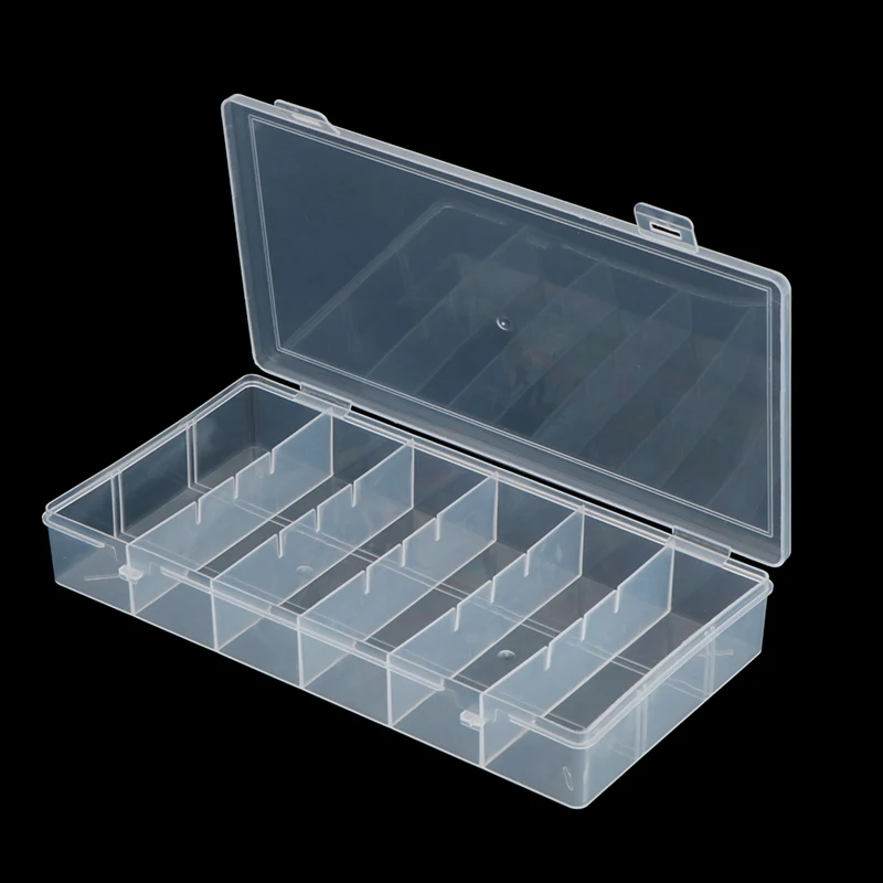 6 Grids Compartment Plastic Storage Box Practical Toolbox Transparent PP Boxes Bead Jewelry Case Display Organizer Container