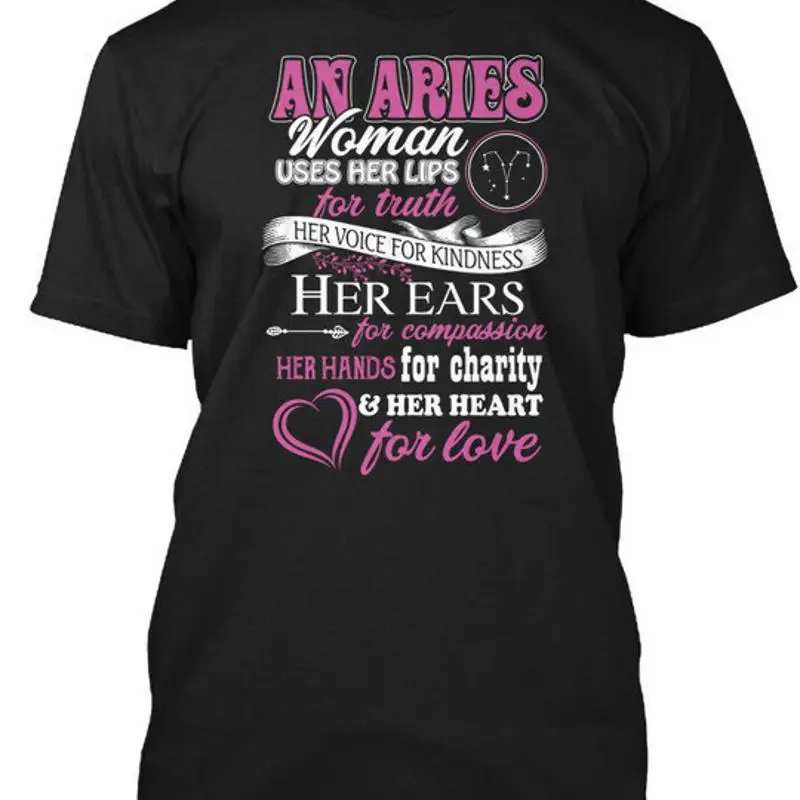 

Футболка An Aries Woman использует ее губы для голоса истины, сделанная в США, размеры от S до 5XL