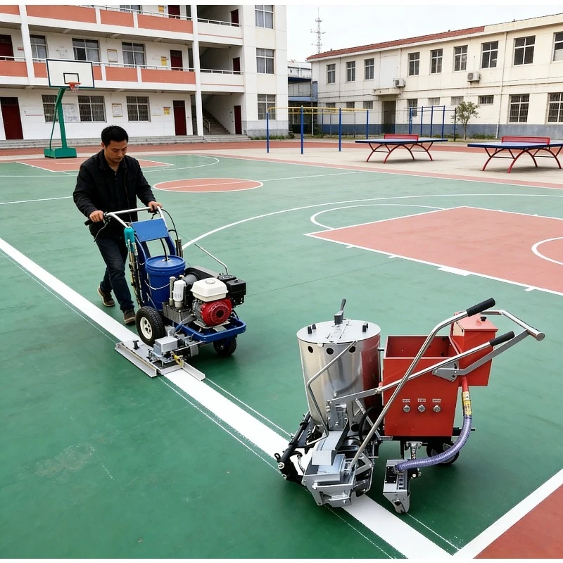 

High Efficiency Road Line Marking Equipment Easy Operate Wear Resistant Long Lifespan Bright Color