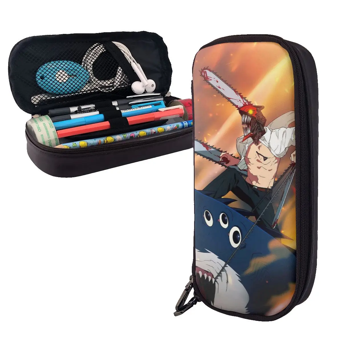 estojo-de-couro-para-lapis-shark-and-denji-chainsaw-man-anime-bolsa-para-lapis-caixa-de-armazenamento-de-grande-capacidade-bolsa-para-lapis-para-estudantes-e-escola