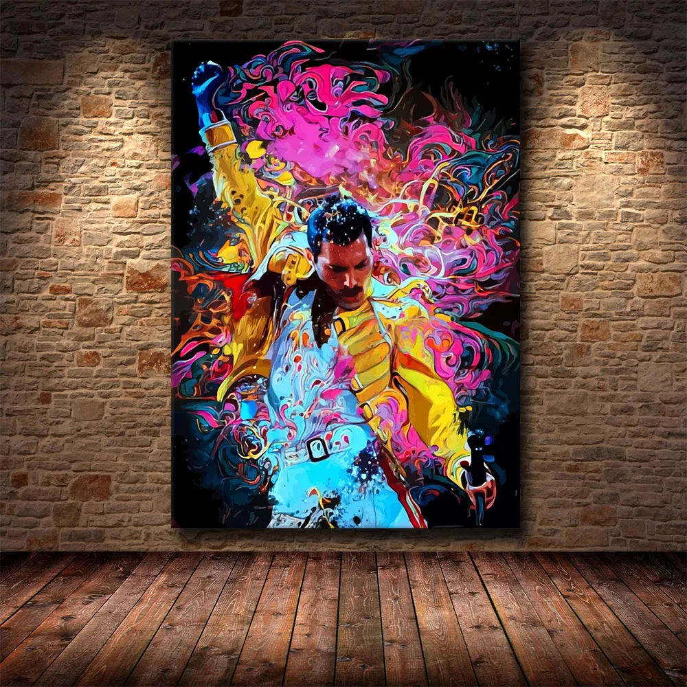 Freddy Mercury Queen Bohemian Rhapsody Posters Pictures Canvas Wall Art Decorative Home Decor Paintings Living Room Decoration