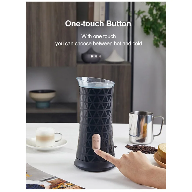 

ABLN-Automatic Milk Frother Frothing Foamer Chocolates Mixer Cold/Hot Latte Cappuccino Fully Automatic Milk Warmer EU Plug