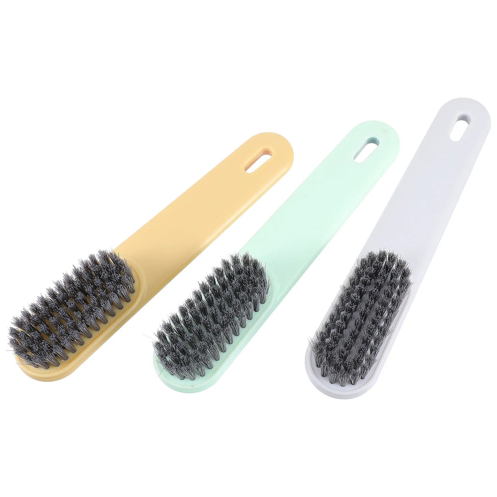 3Pcs Soft Bristle Nail Cleaning Brush Premium Plastic Handle with Hanging Hole for Shoes Nails Laundry Sink Garden Shed Daily