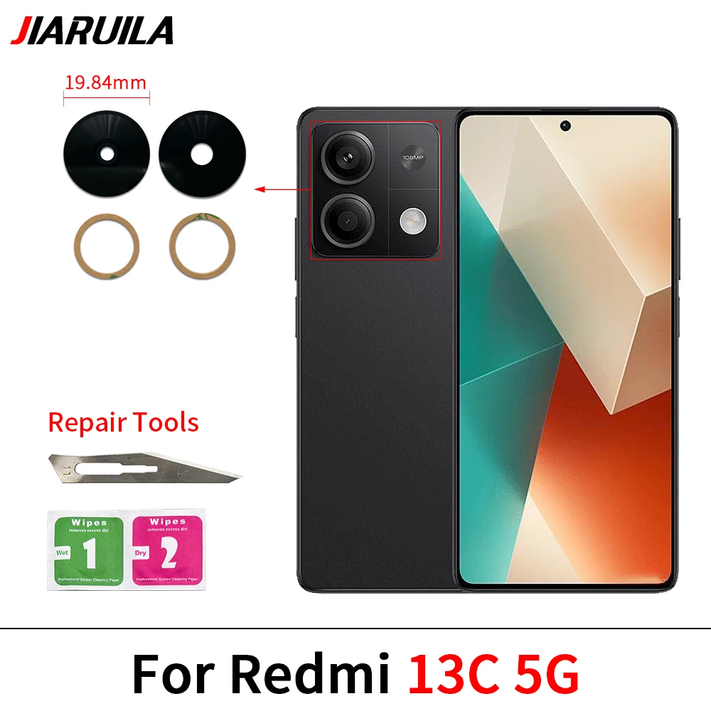 Rear Camera Glass Lens For Xiaomi Redmi 6 6A 7 7A 8 8A 9 9A 9C 9T 10 10A 10C 12 12C 13 13C 4G 5G Camera Glass Replacement Parts