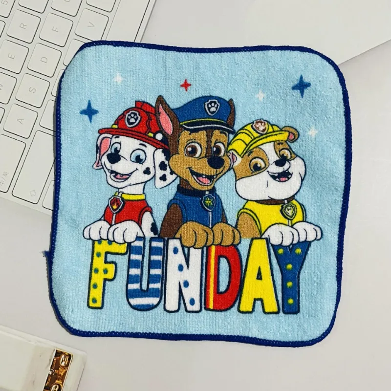 PAW Patrol Fashion Cartoon Anime 15x15cm Children Hanky Cotton Towel Boy Girl Kindergarten Handkerchief Wipe Hands Towel Gifts