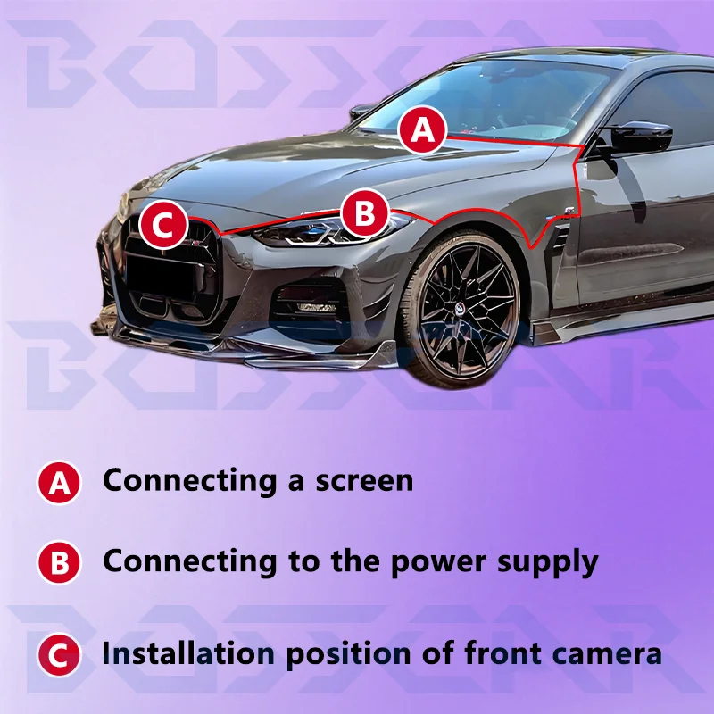 كاميرا الرؤية الأمامية للسيارة أودي A5 2019 OEM HD للرؤية الليلية كاميرا مقاومة للماء ملحقات إلكترونيات السيارات