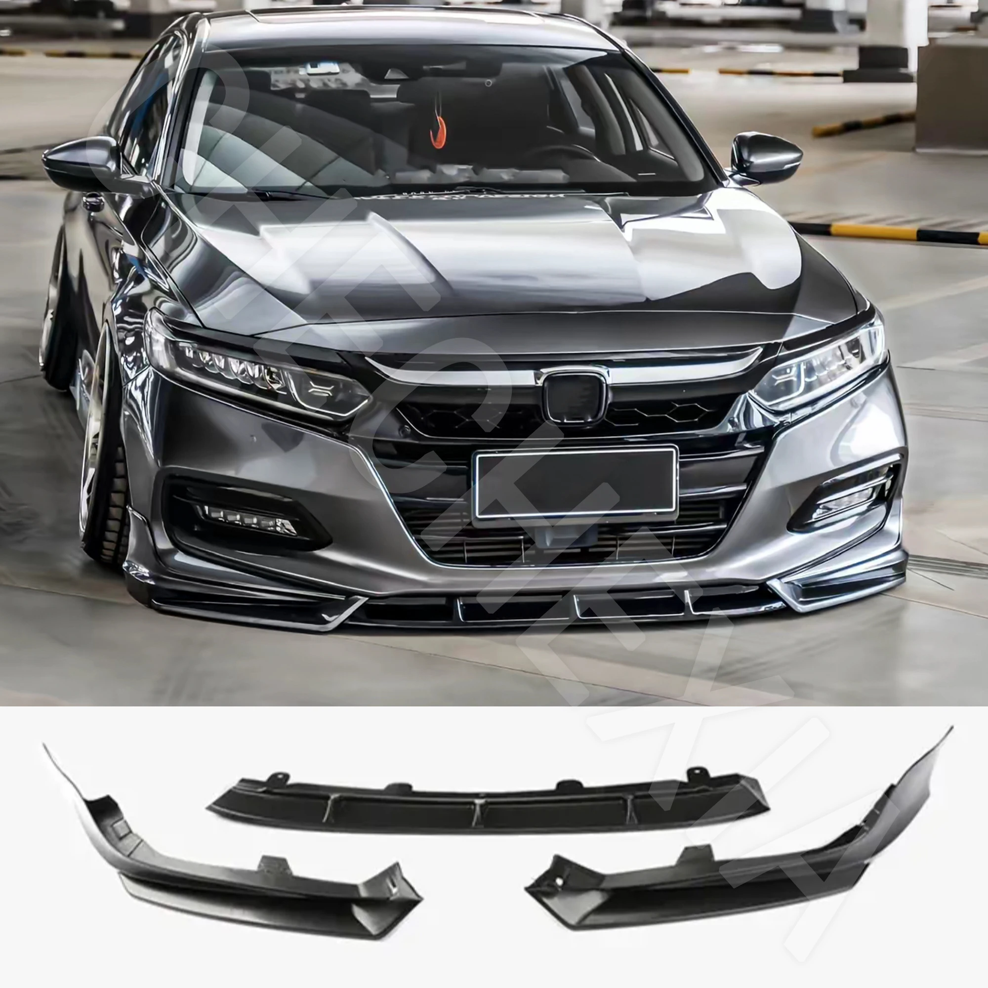 

For 2018-2021 Honda 10th Generation Accord Front Bumper YF Style Diffuser Deflector Aerodynamic Kit Front Lip Protection Cover