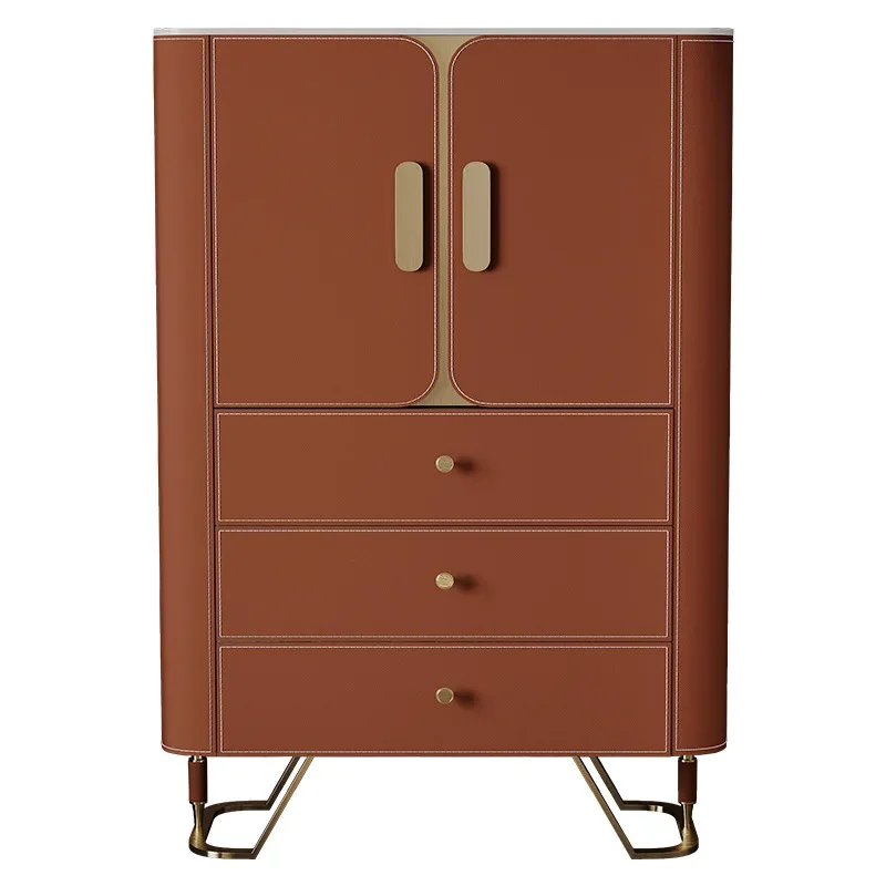 

Тумба-шкаф для гостиной с итальянской каменной столешницей, современная, со встроенным хранением, приставная тумба к дивану, приставная тумба к обеденному столу