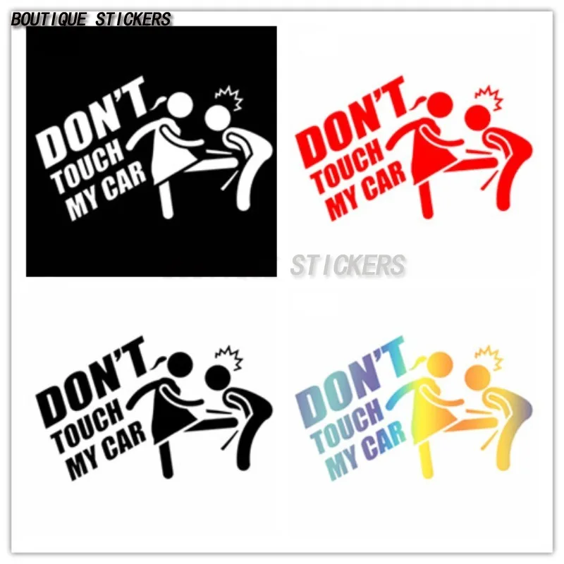 Don't Touch My Car Personalized Funny Text Sticker Car Motorcycle Trolley Case Surfboard Notebook Computer Fashion Decal