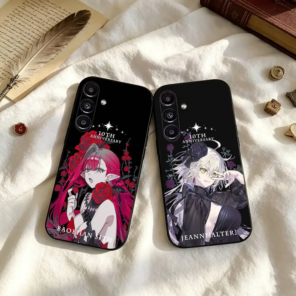 Anime Fate Grand Order 10th Anniversary Phone Case For Samsung Galaxy A73,A72,A71,A70,A53,A52,A51,Others Soft Black Cover