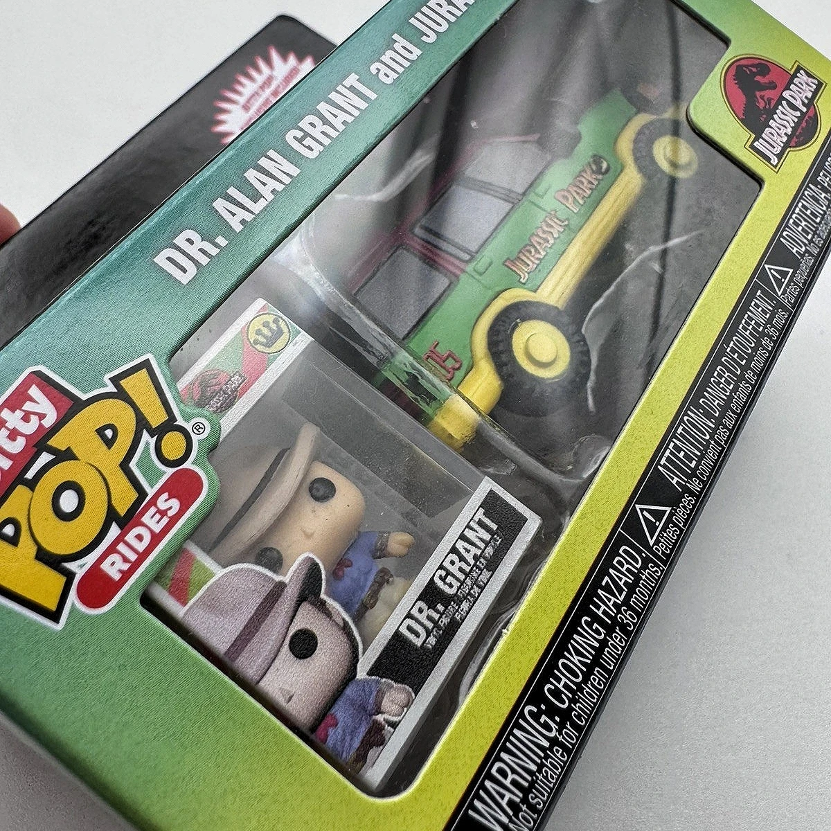 Figura Funko Bitty Pop Rides del Dr. Alan Grant y el SUV Jurásico, Edición Limitada Oficialmente Licenciada, Estatua de Jurassic Park, Regalo para Fans