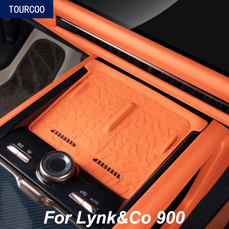 لوحدة التحكم المركزية Lynk & Co 900 لوحة شحن لاسلكية بطانة حماية من السيليكون حصيرة ملحقات تعديل تصفيف السيارة #1