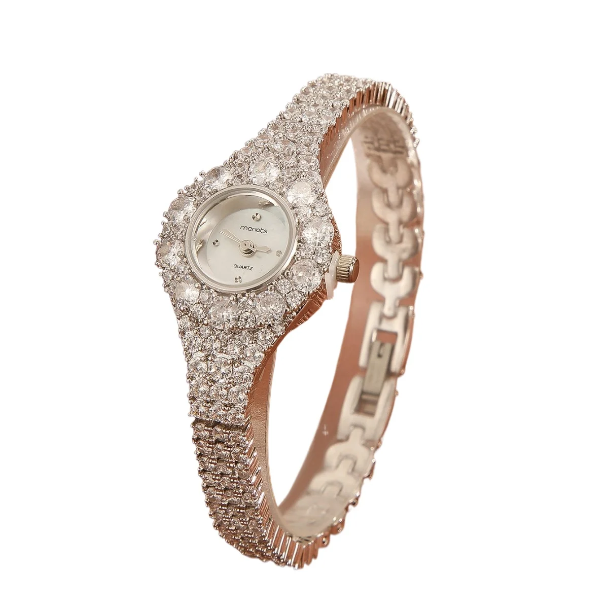 

Round Ladies Watch Pull Free Adjustment Bracelet Watch Ladies Quartz Watch