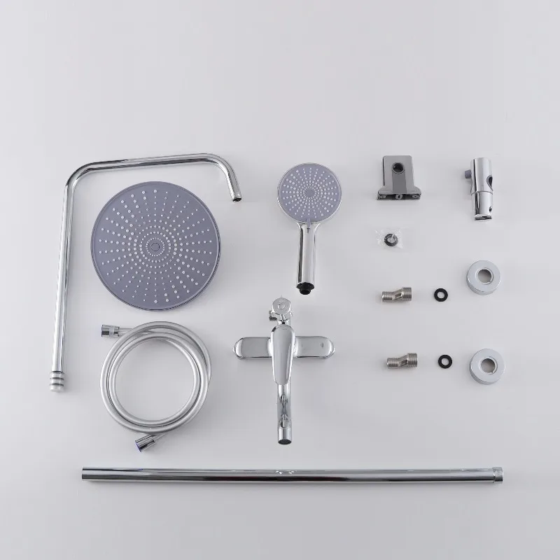 Cheap Price Hotel 3 Function 9 Inch ABS Shower Head Douche Bathroom Solid Brass Shower Mixer Set Shower Faucet with 3 Stage Head