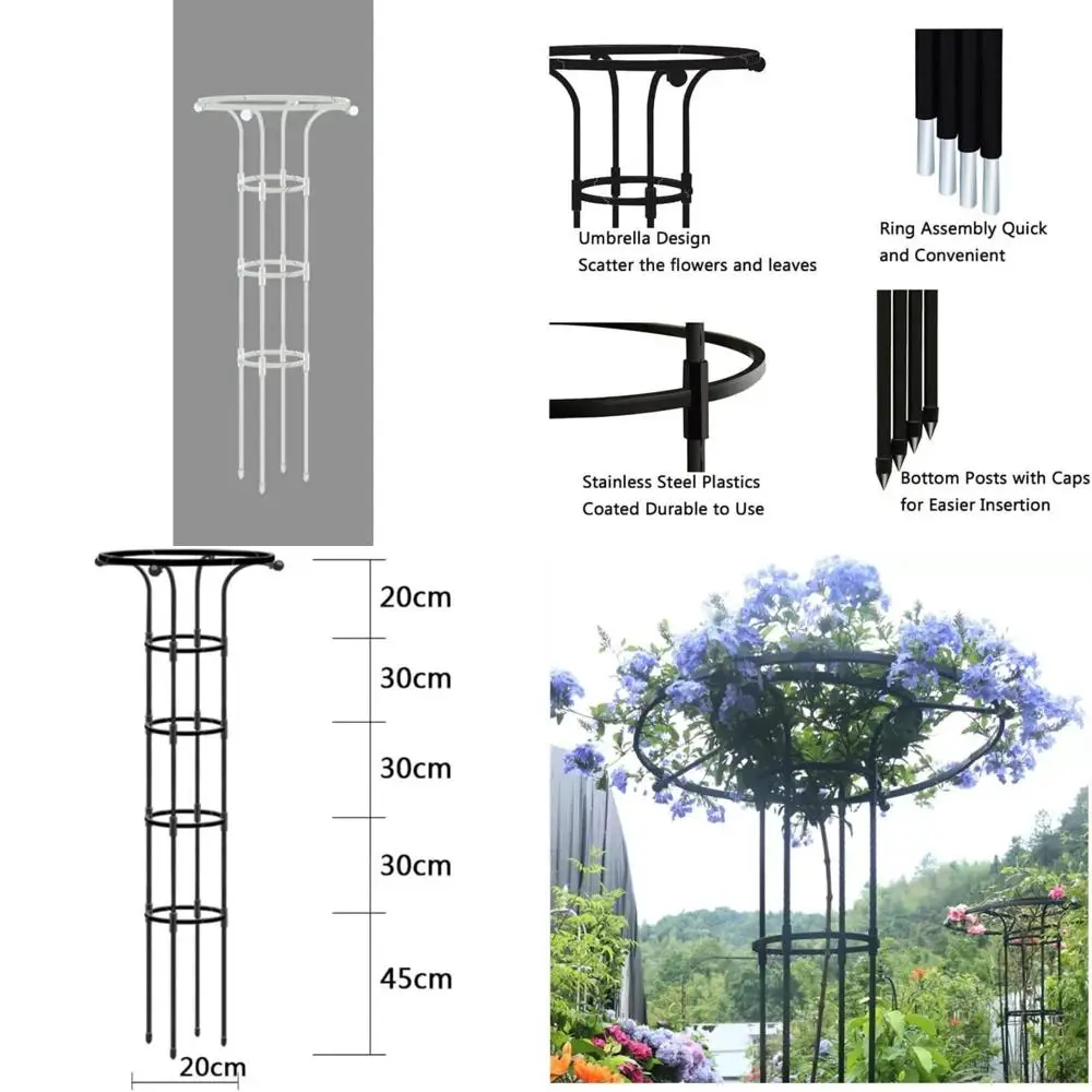 

Outdoor Garden Trellis for Plant Support: Flower Climbing Frame for Roses and Clematis