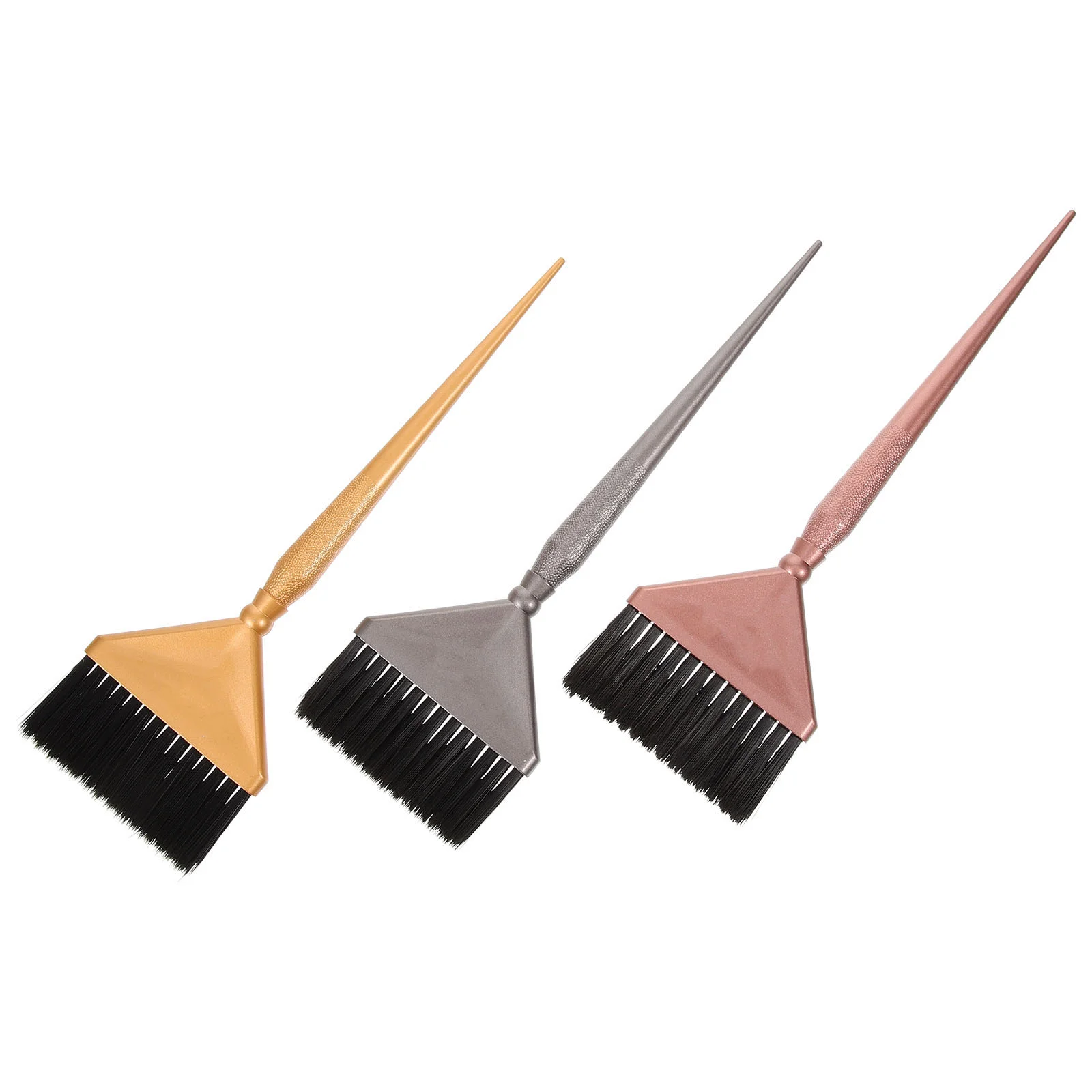 

3 Pcs Soft Fur Hair Color Brush An Fittings Dye Coloring for Stylist Highlighting Supplies