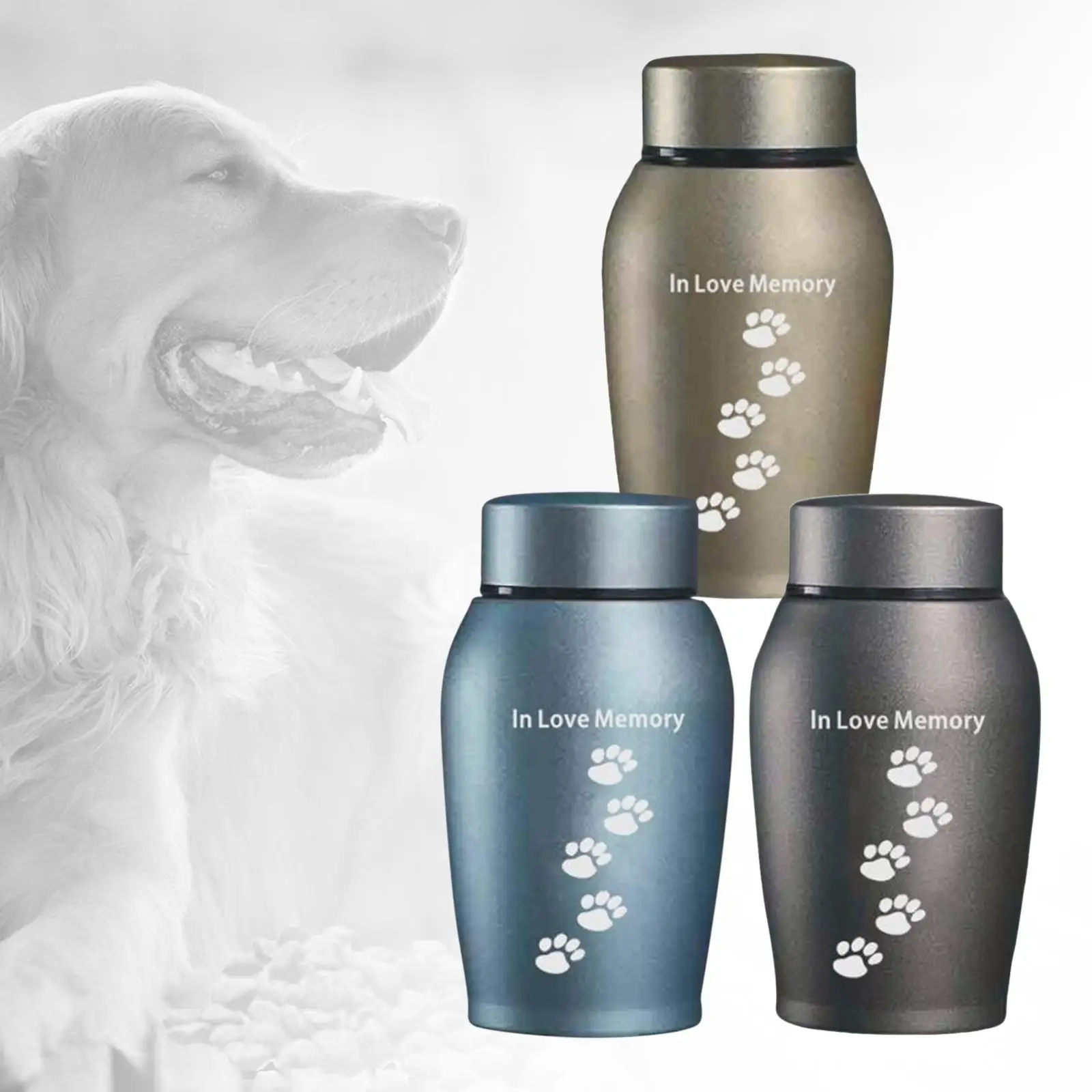 Pet Urns Organizer Burial Funeral Memories Pattern Decorative Souvenir Cremation Memorial Urn for Retain Memories Remembrance