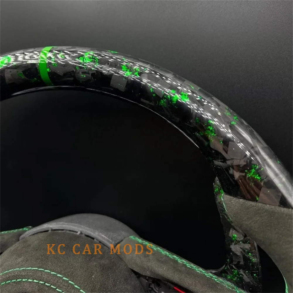 Customized Black Forged Carbon Fiber Steering Wheel for 2017 2018 2019 2020 2021 2022 2023 2024 Audi S3 A4 A5 S4