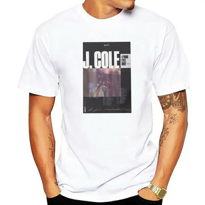 Men J Cole 4 Your Eyez Only Tour T Shirt Hip Hop Music Cotton Clothing Amazing Short Sleeve O Neck Tee Shirt Printing T-Shirts