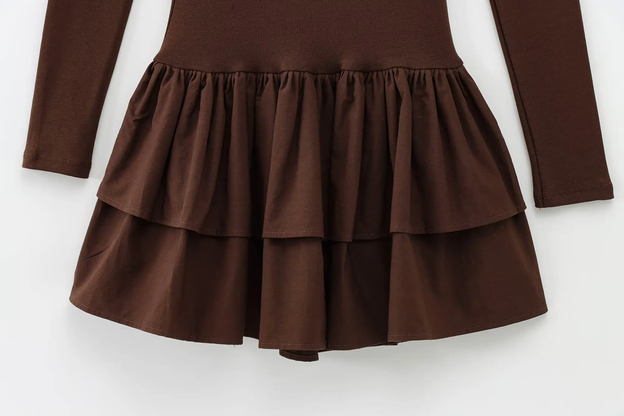 Jenny&Dave Vestidos Long Sleeve Dress British Fashion Women's Knitted Patchwork Slim Fit Party Dress Sexy Mini Dress Women