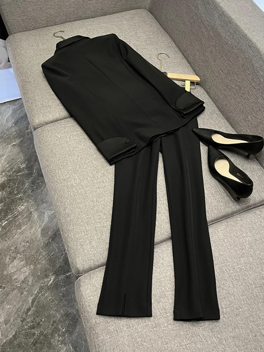 

Ele High-Rise Suit Two-Piece Set Profional Ladylike Sle Premium Feel Small Size Friendly Faionable Workwear