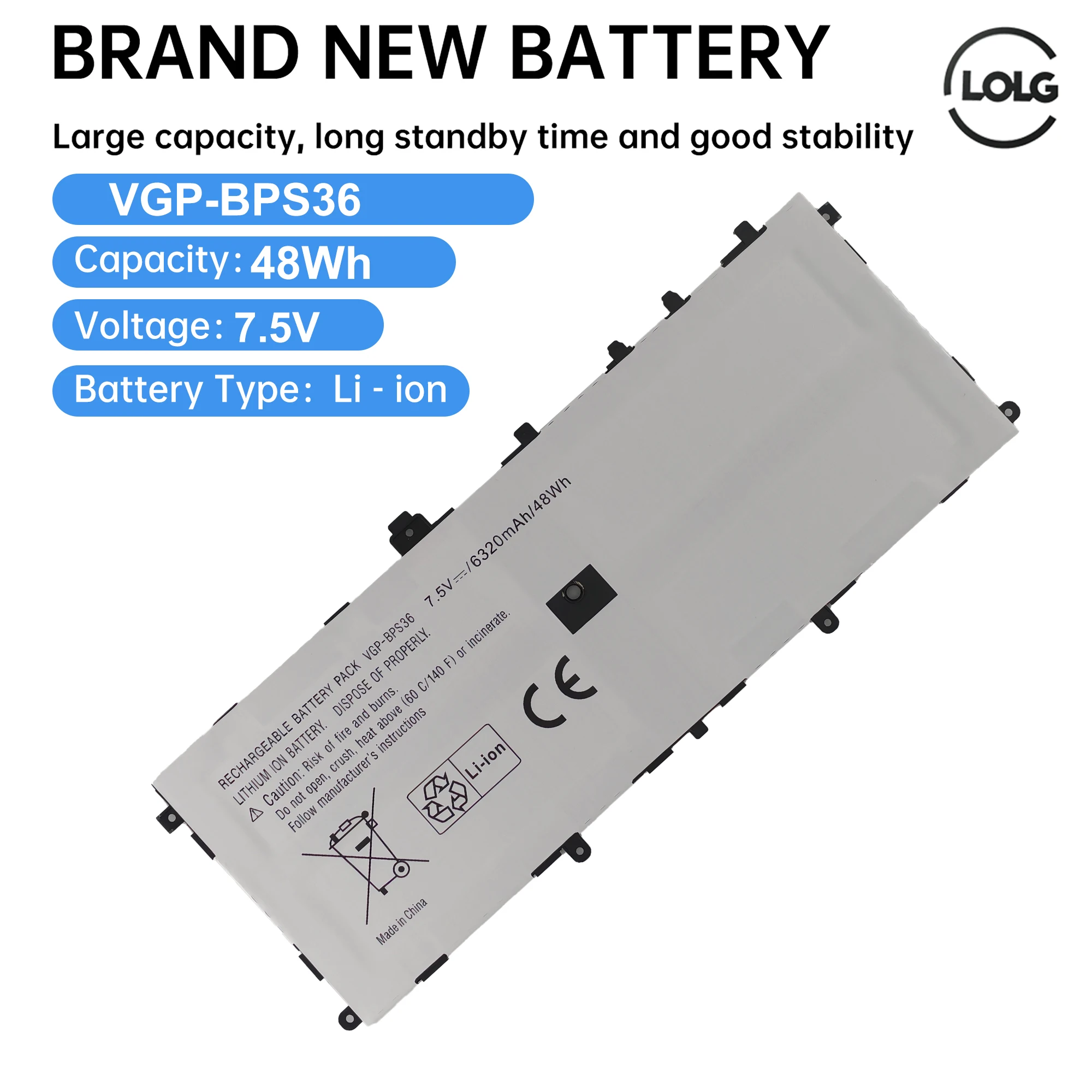 

VGP-BPS36 BPS36 Original laptop Battery For Sony Vaio Duo 13 Convertible Touch 13.3" SVD13211CG SVD1323YCGW SVD132A14L SVD1321B