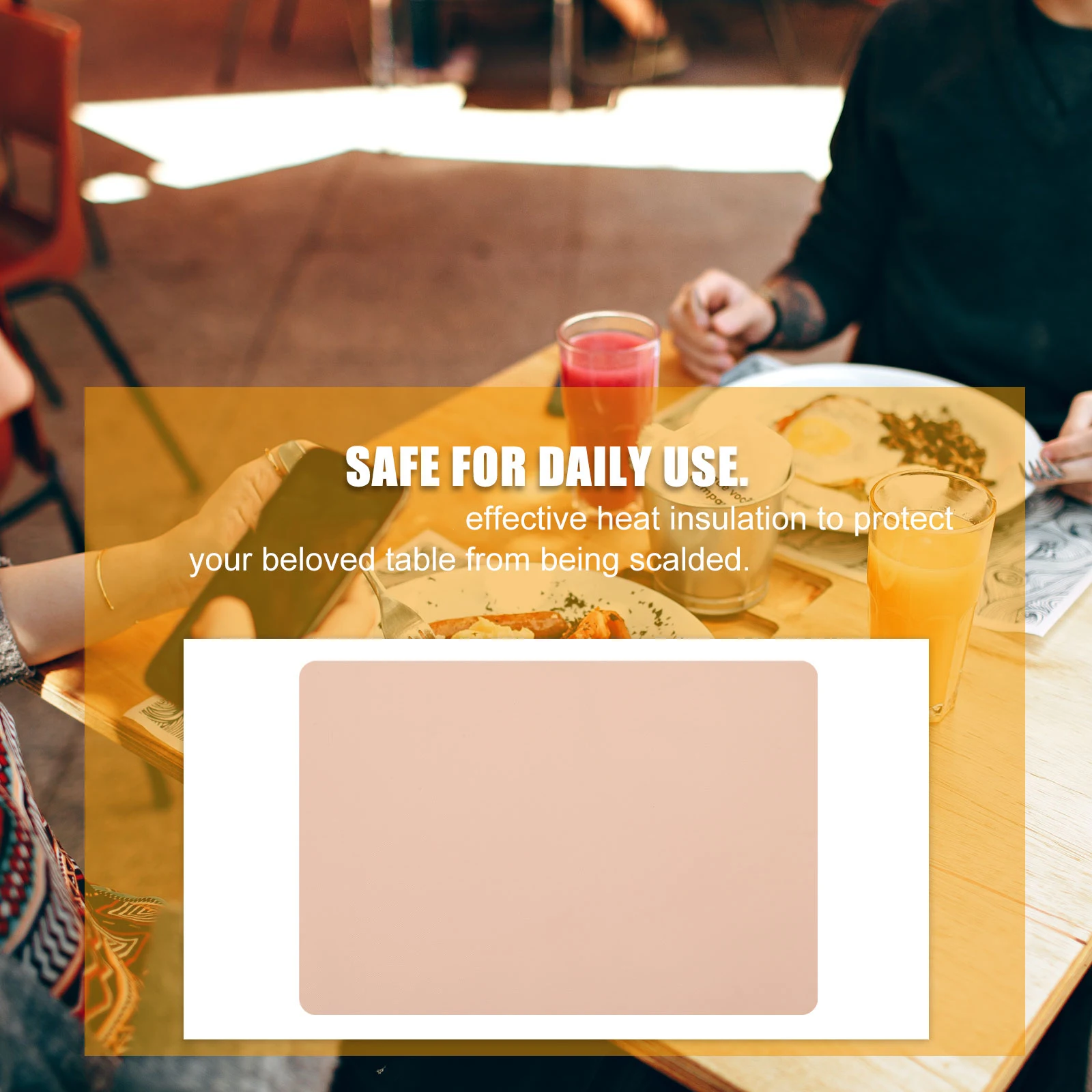 

Placemat Anti Skid Coaster Heat Insulation Pad Waterproof Anti scald Bowl Mat Decorative Kitchen SupplySquare