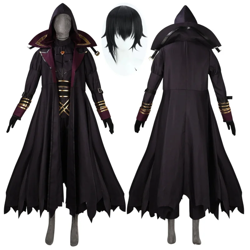 CyAnime The Eminence in Shadow 코스프레 Cid Kagenou 의상 섀도우 가든 리더 할로윈 멋진 의상 망토 남성용 성인