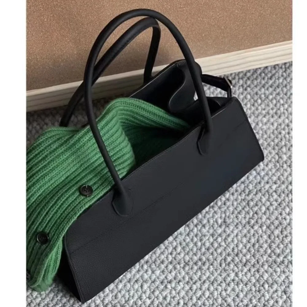 

Full Leather Inside Out High-quality First-layer Cowhide Handbag Large-capacity Shoulder Commuting Versatile Tote Bag Woman