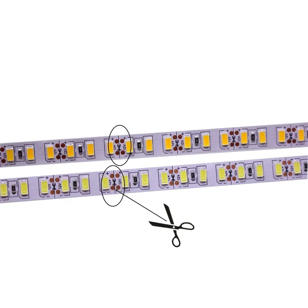 Super Bright SMD 5730 LED strip light DC 12V 120leds/m 60leds/m bright than 5630 Neutral white 4000K Fita Diode tape lamp White