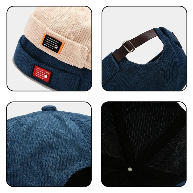 Brimless Hip Hop Hat Docker Caps Elastic Panels Skullcap Sailor Hats Men Women Fashion Cotton Streetwear Beanies Original Cap