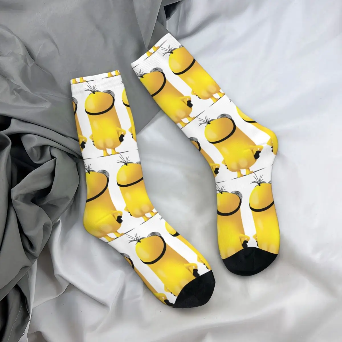 M-Minions Socks Autumn Kevin Standing Stockings Modern Women Men Warm Soft Socks Custom Running Anti Skid Socks