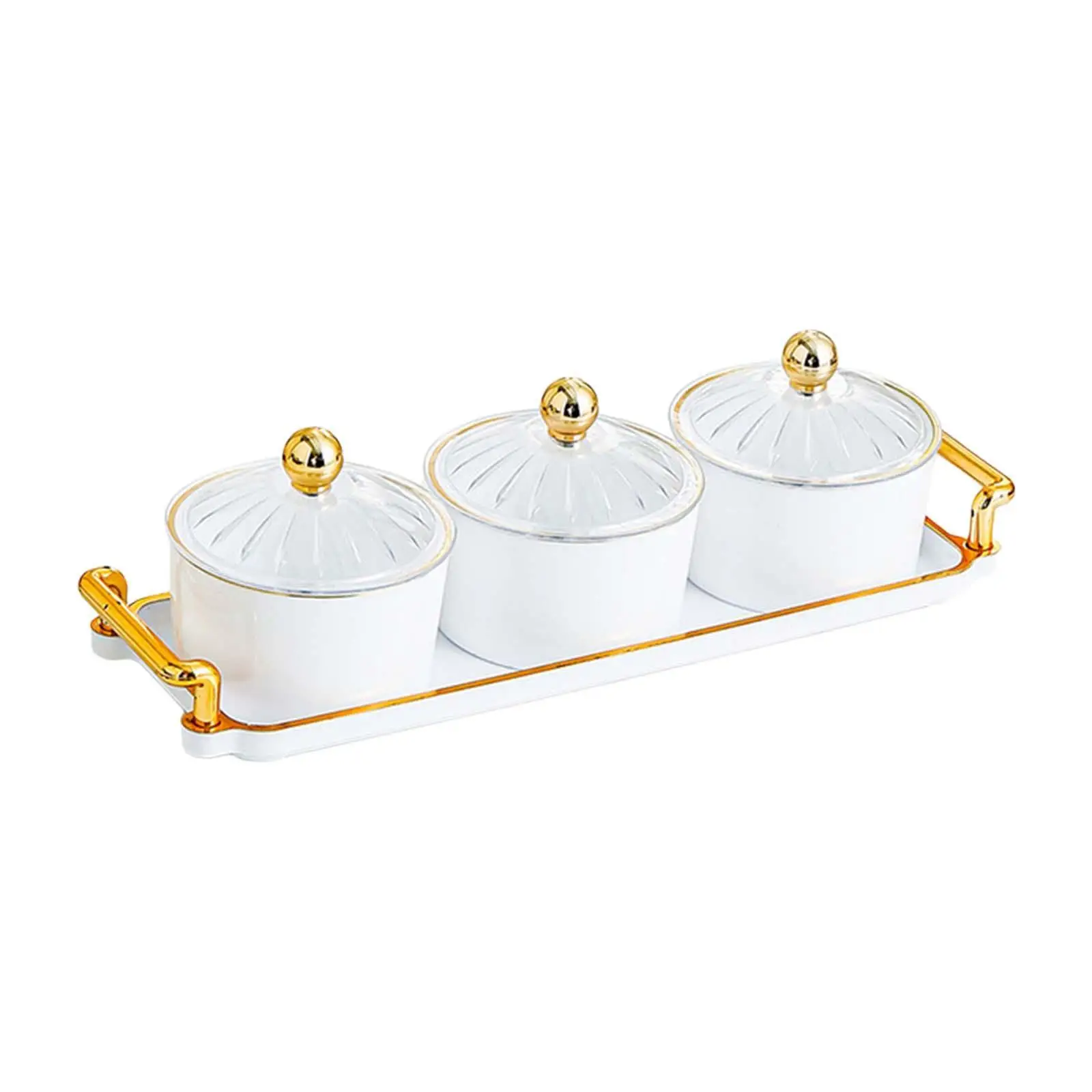 Snack Display Tray for Fruits And Treats, Divided Serving Bowls for Events